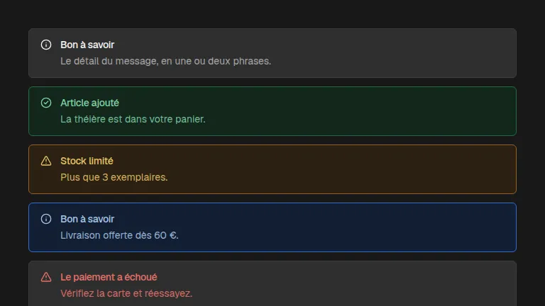 The alert component