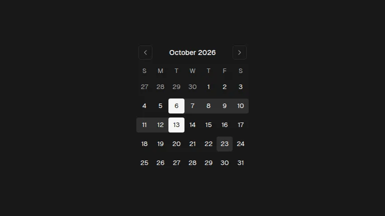 The range-calendar component