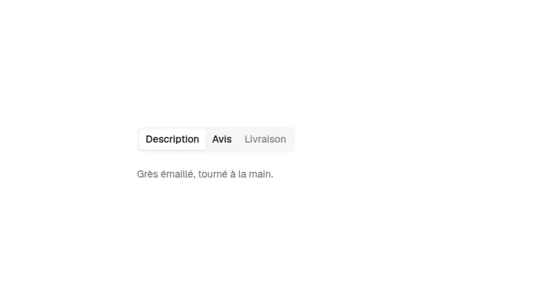 The tabs component