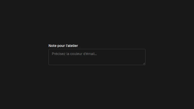 The textarea component