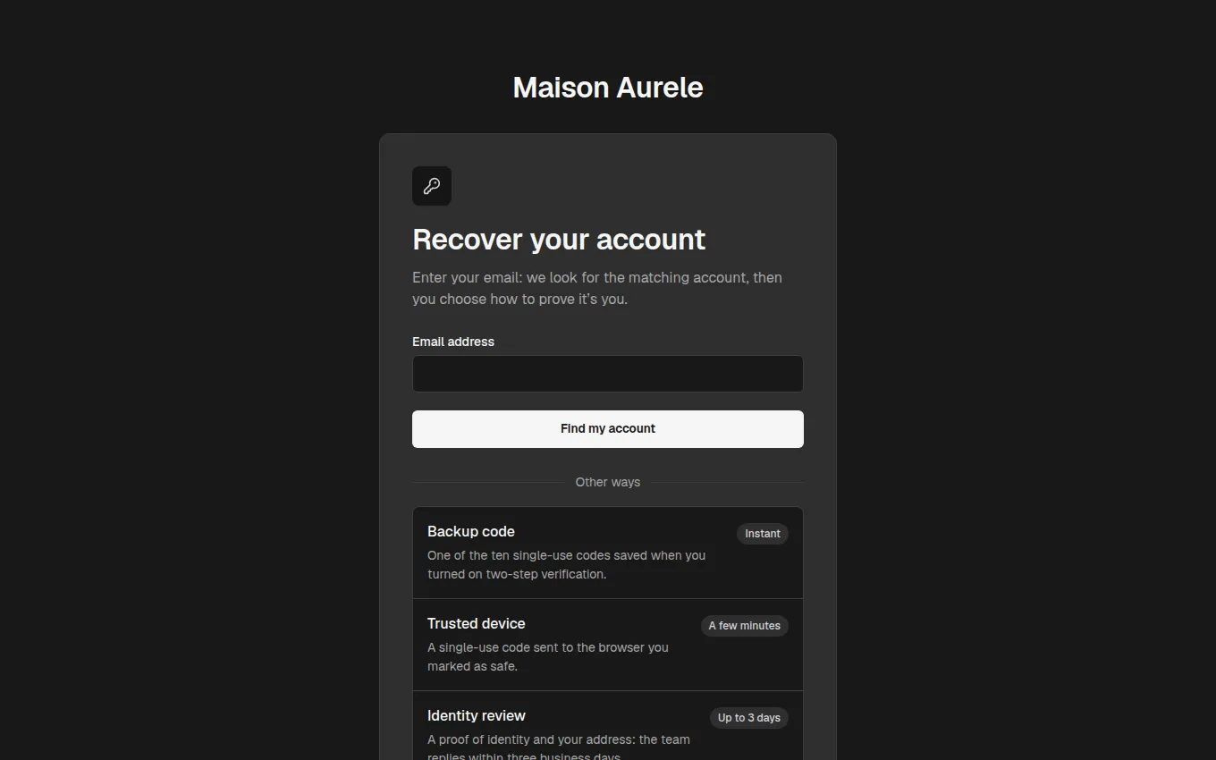 The AccountRecovery block