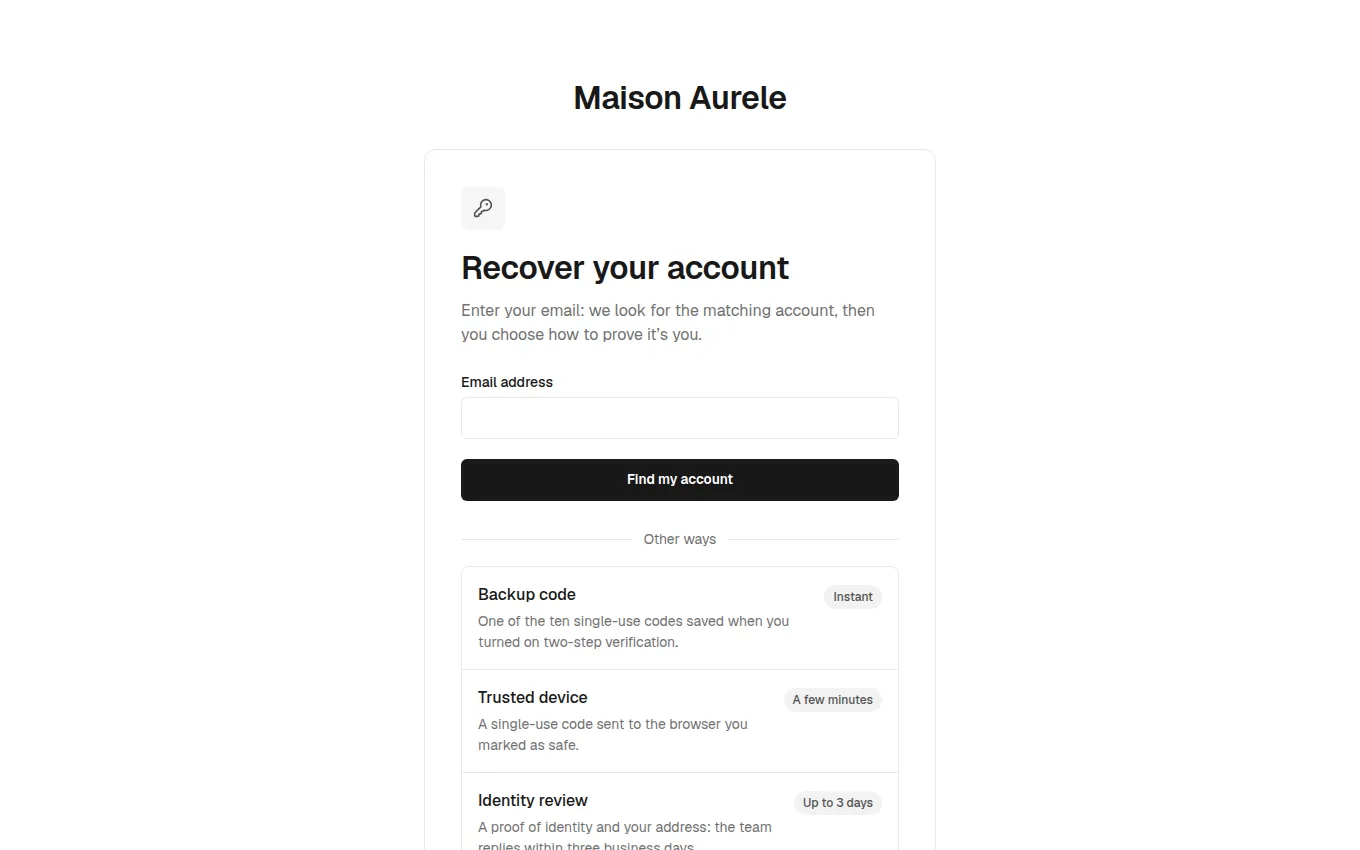 The AccountRecovery block