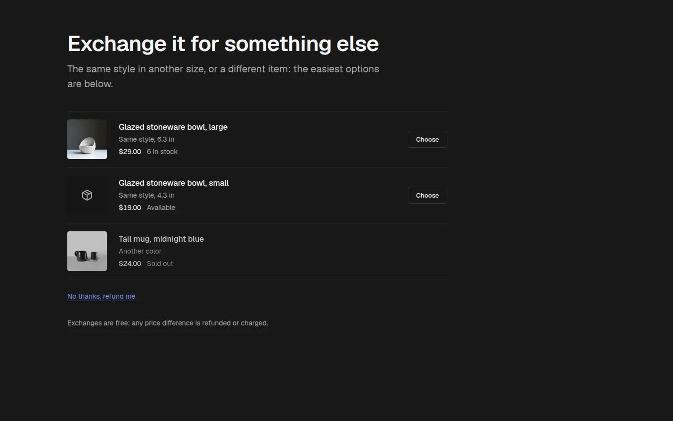 The ExchangeOffer block