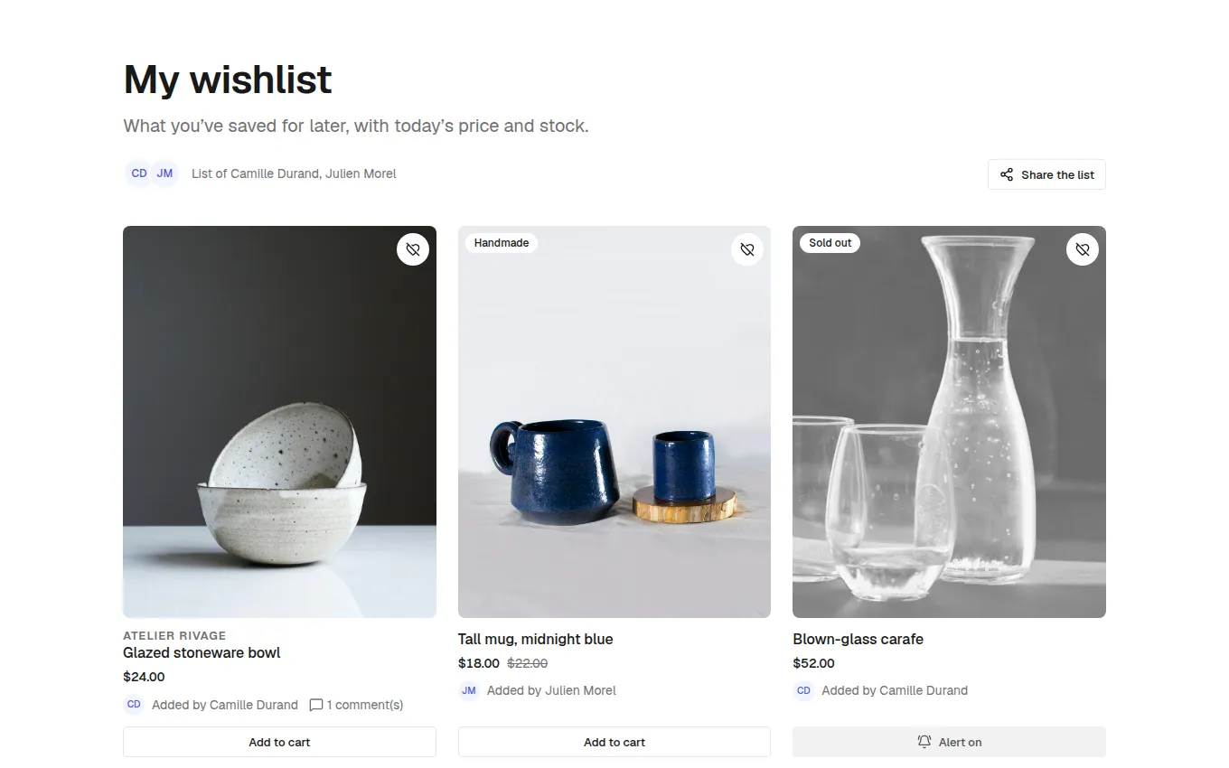 The SharedList block