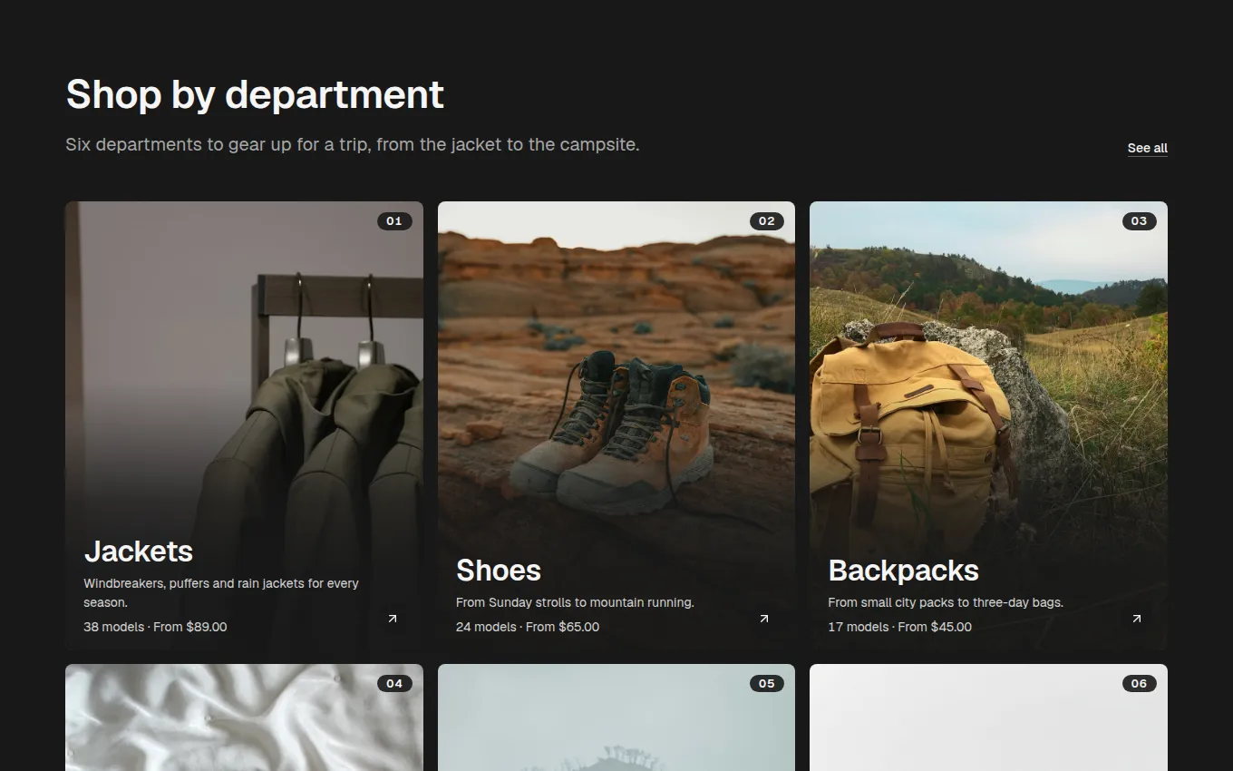 The CategoryPhotoGrid block