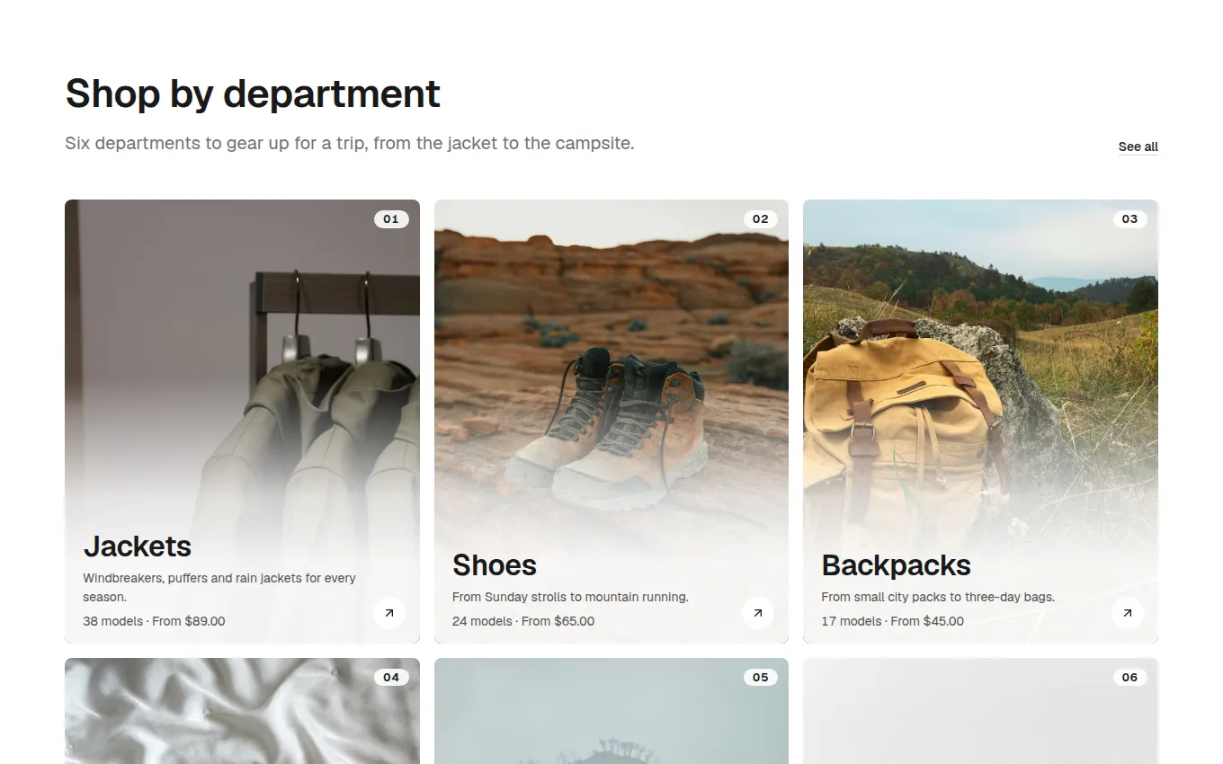 The CategoryPhotoGrid block