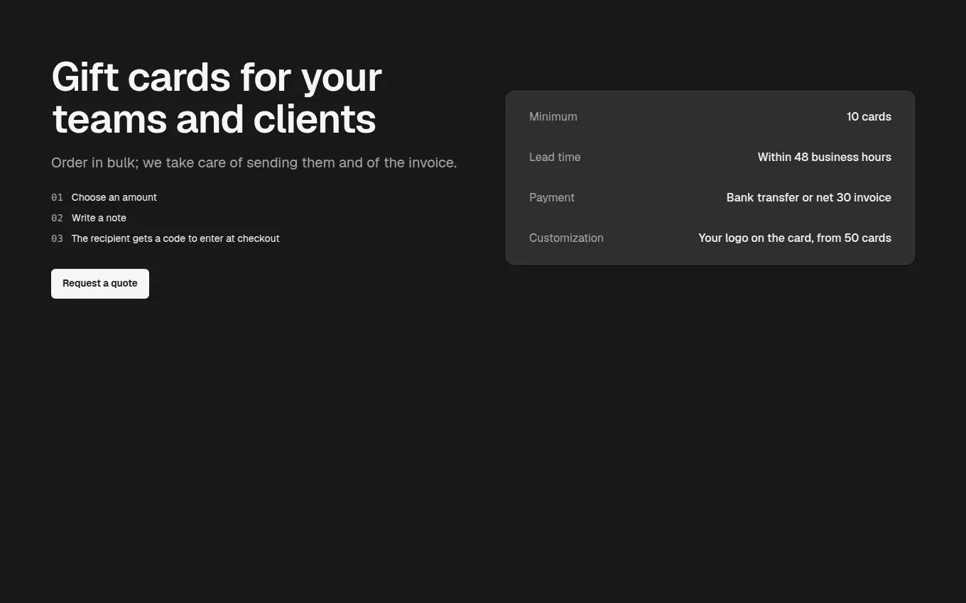The CorporateGifting block