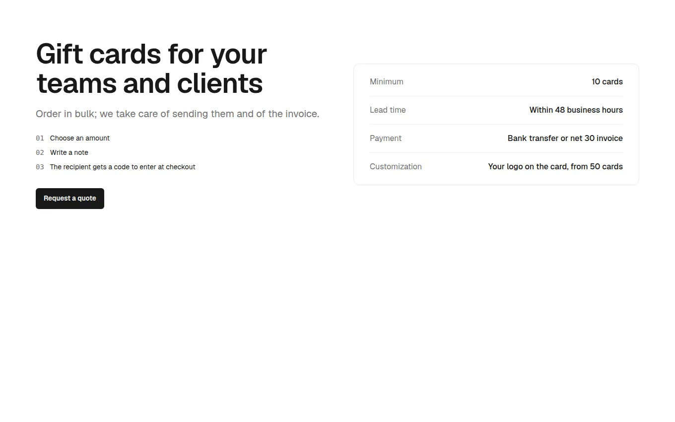 The CorporateGifting block