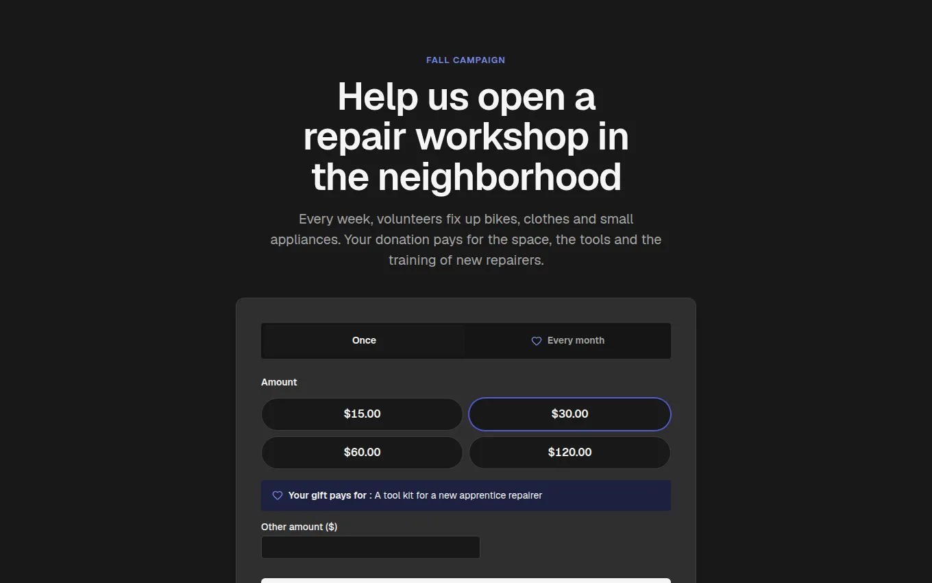 The Donation block