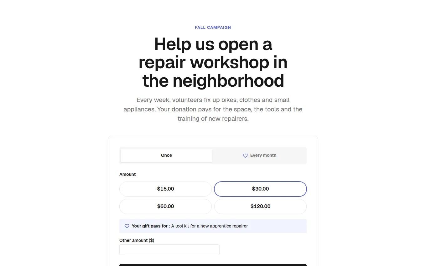 The Donation block