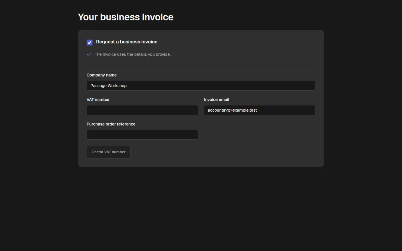 The InvoiceDetails block