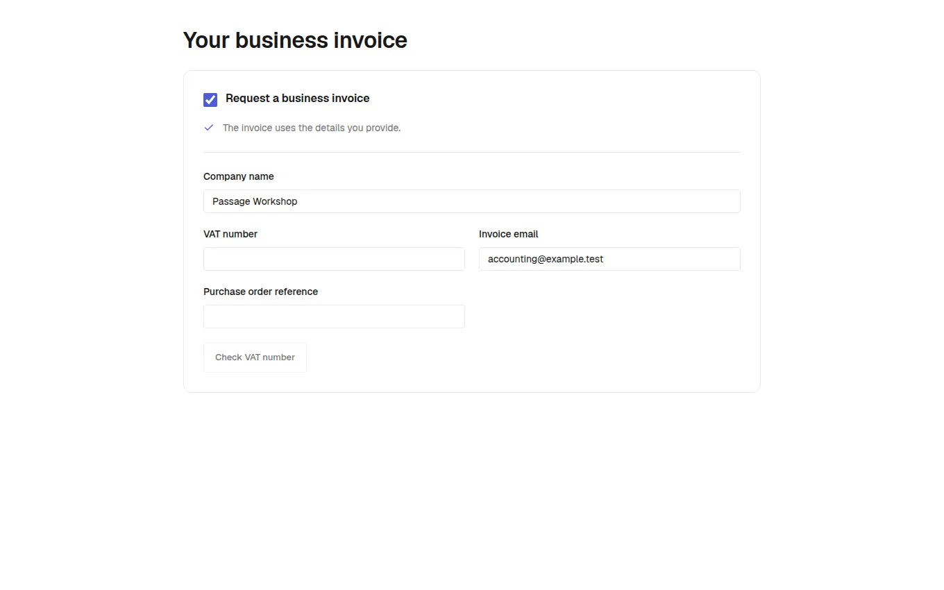 The InvoiceDetails block