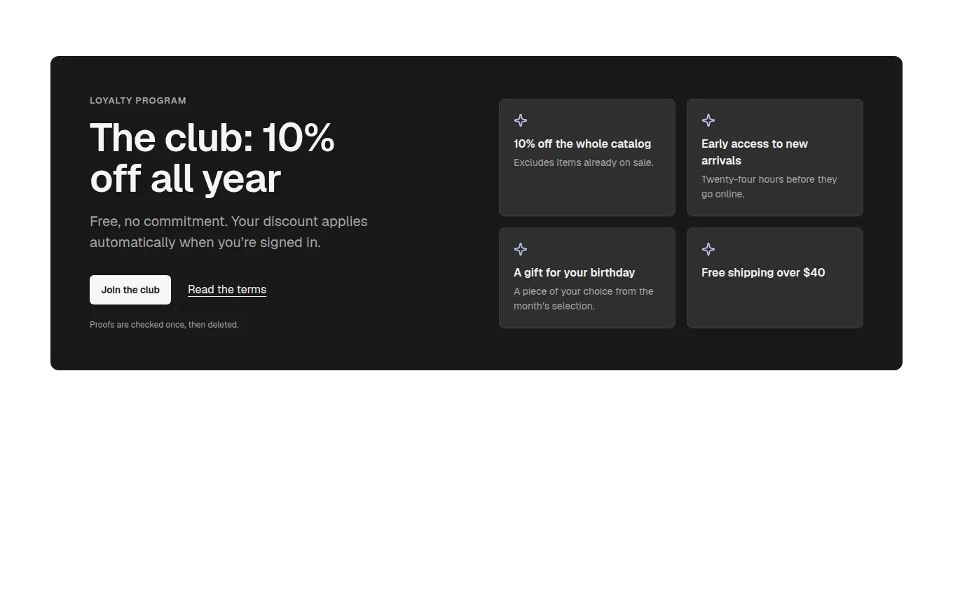 The MemberOffer block
