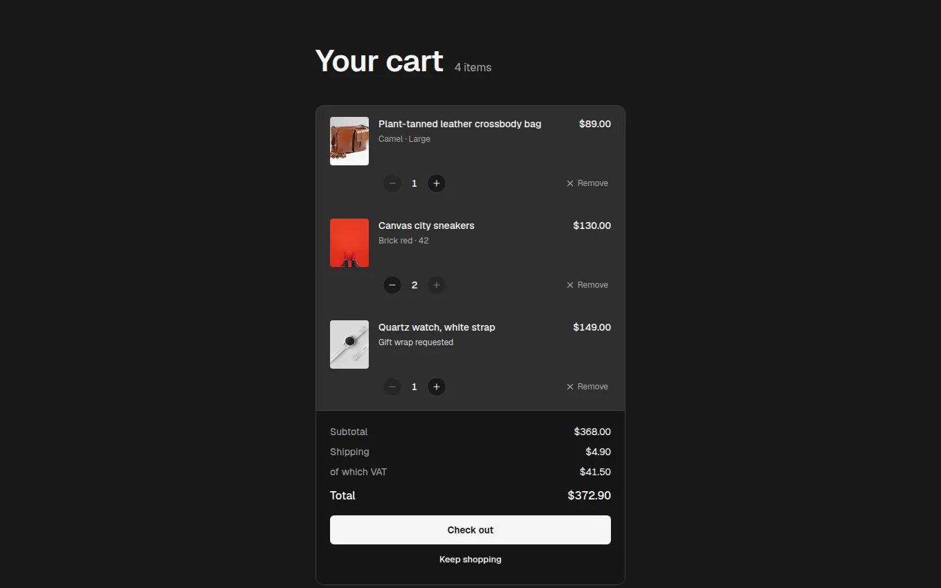 The MiniCart block