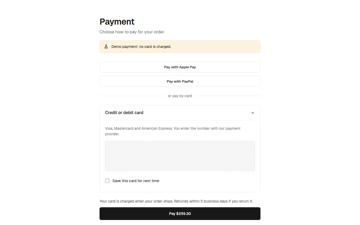 The PaymentMethods block