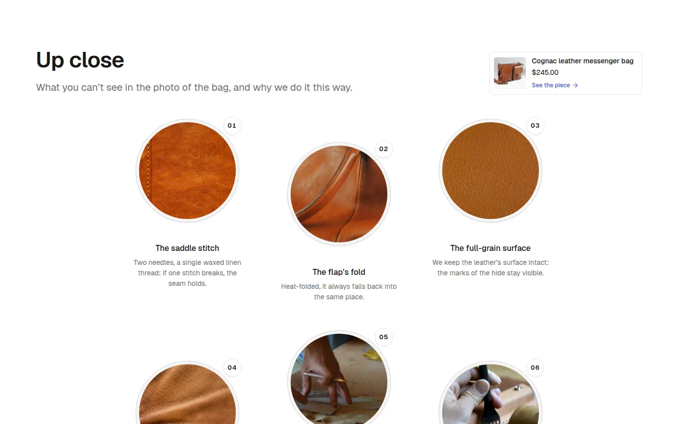The ProductCloseUps block