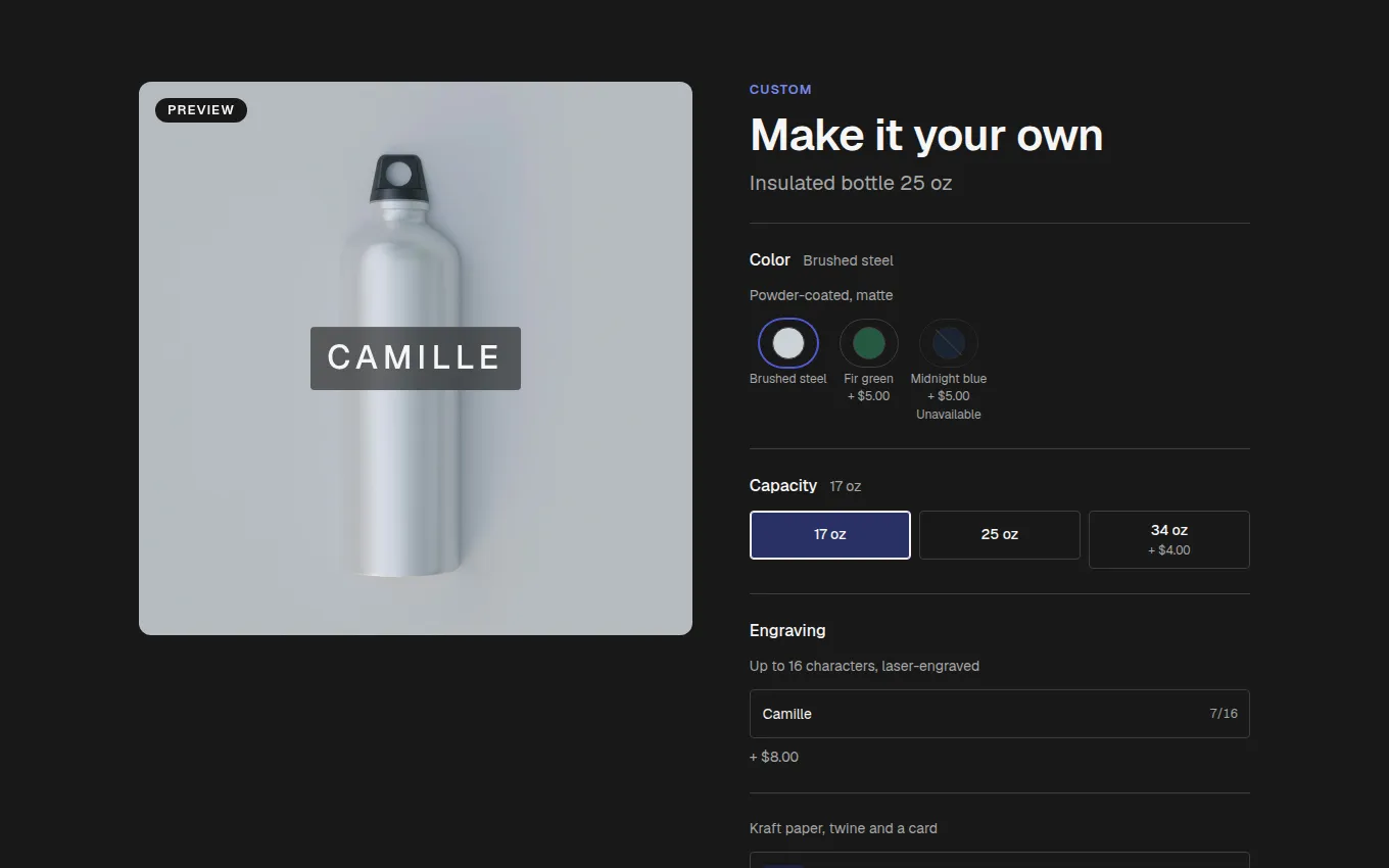 The ProductConfigurator block