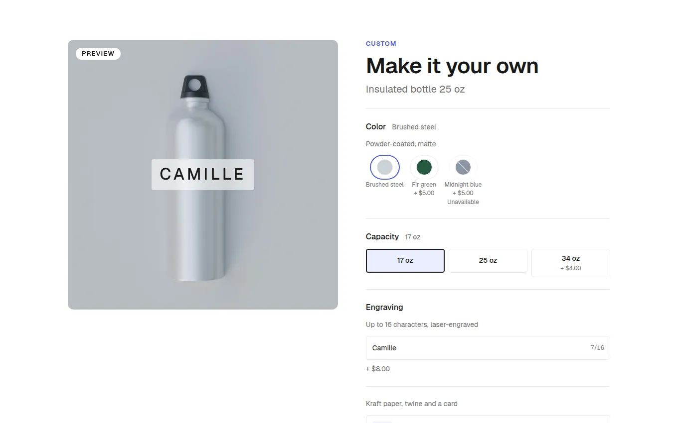 The ProductConfigurator block