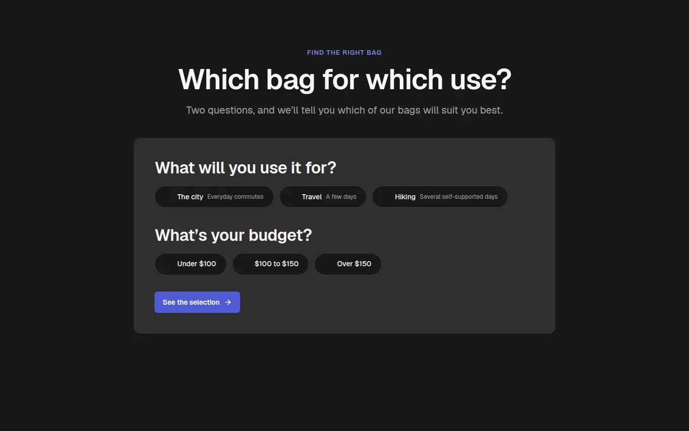 The ProductFinder block