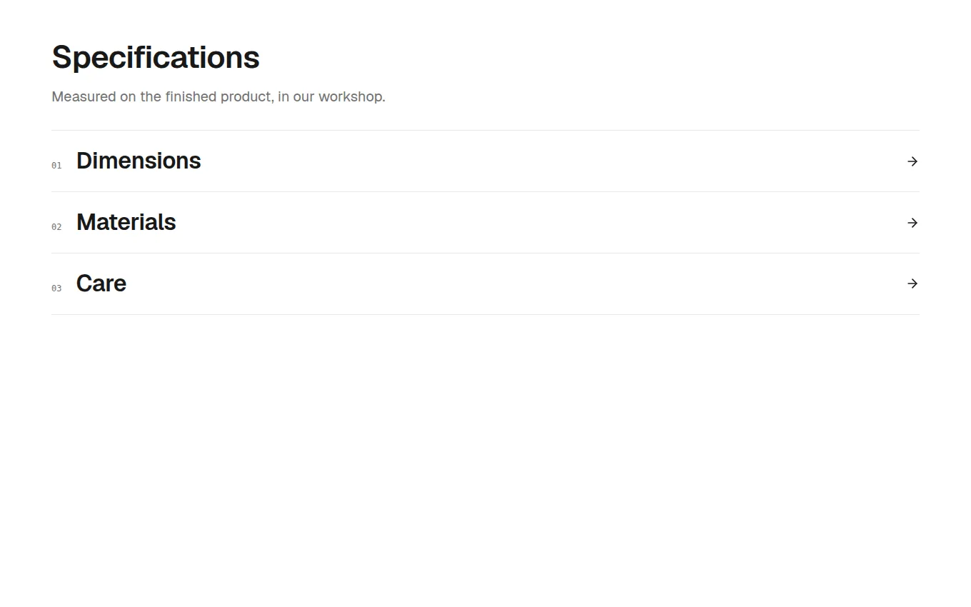 The ProductInformationSheet block