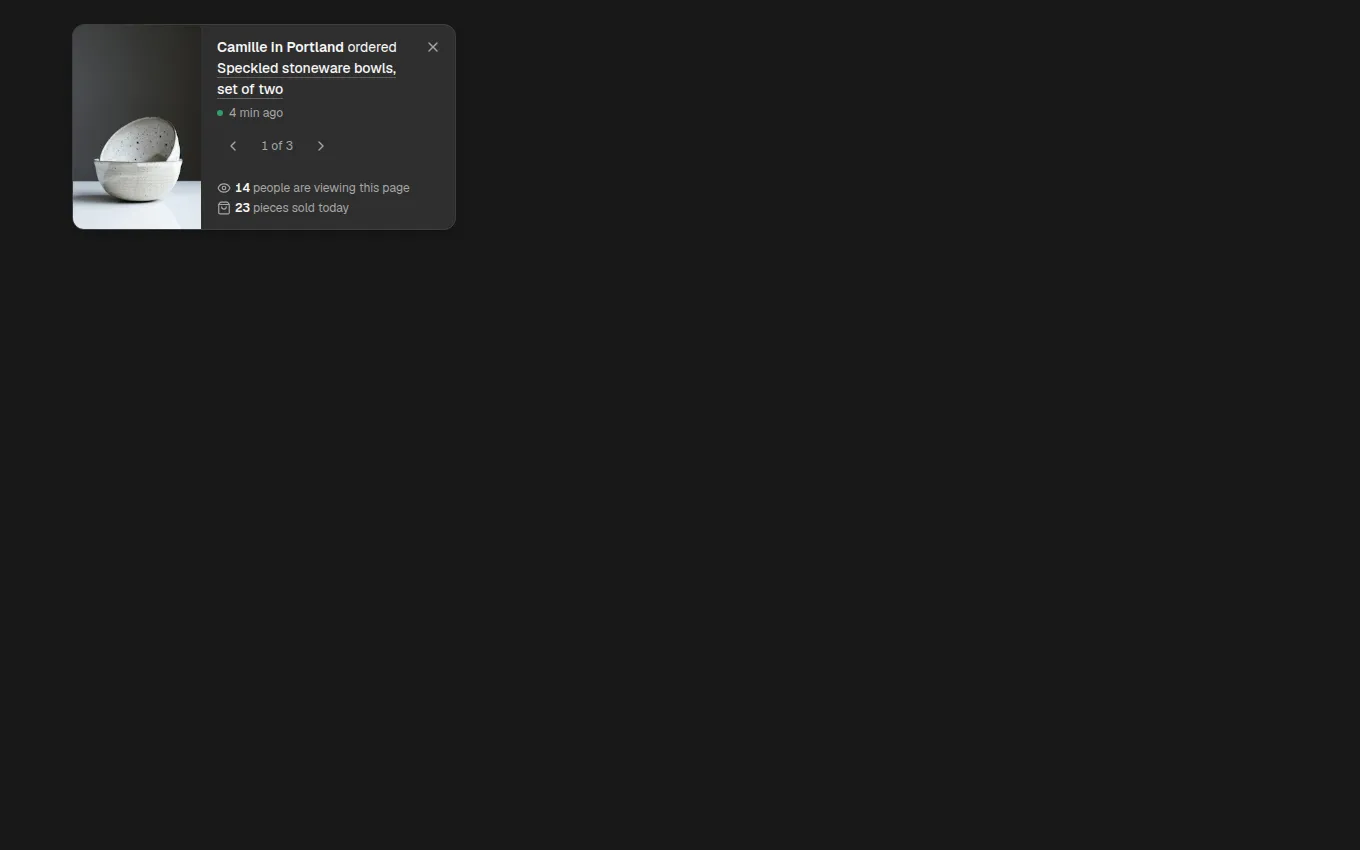The RecentPurchases block