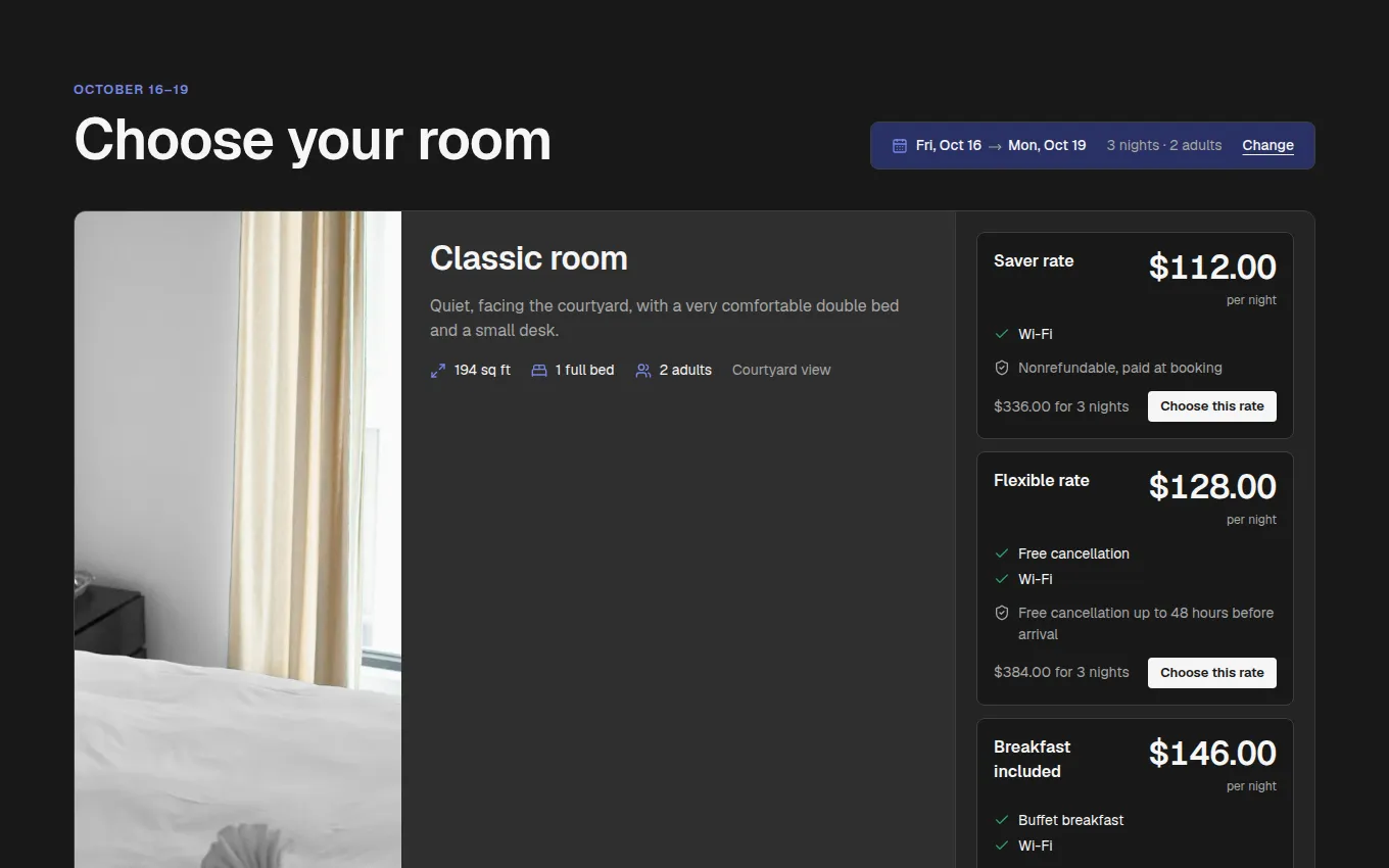The RoomPicker block