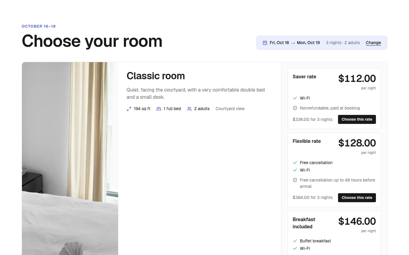 The RoomPicker block