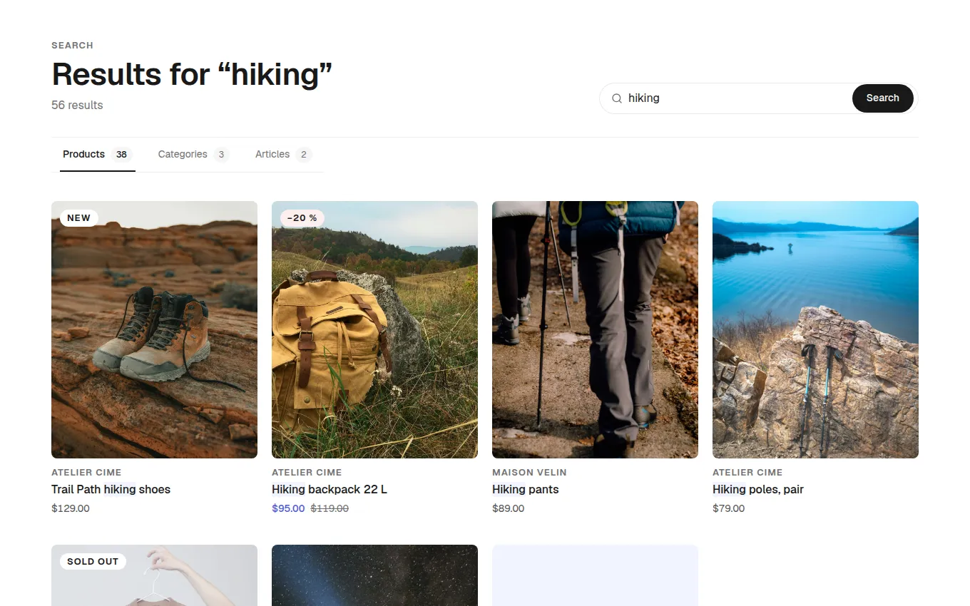 The SearchResults block