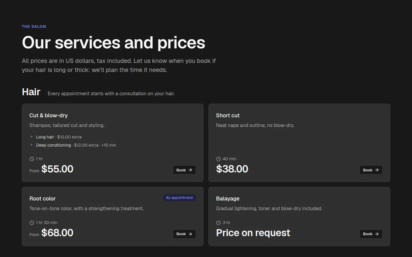 The ServiceOffers block