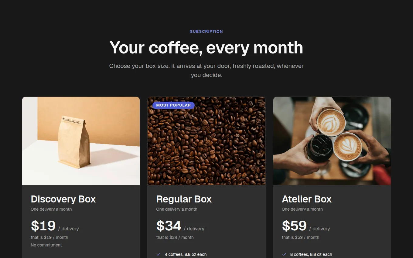 The SubscriptionPlans block