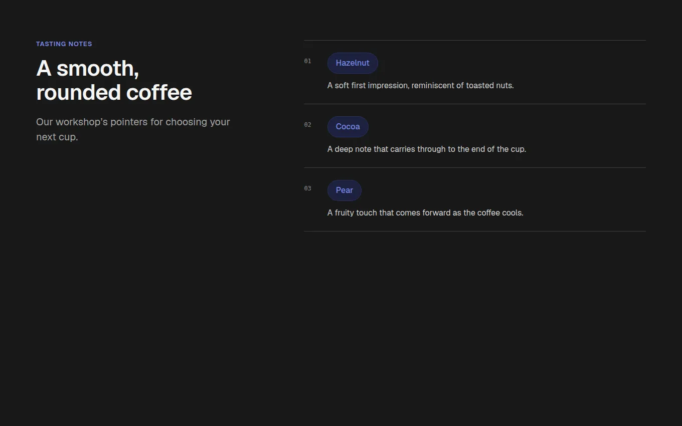 The TastingNotes block