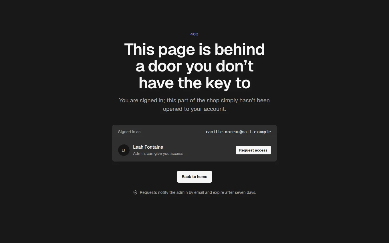 The AccessDenied block