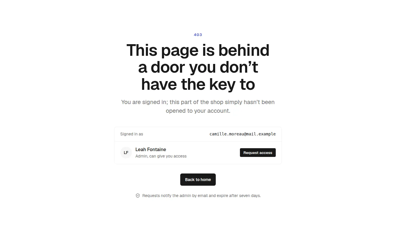 The AccessDenied block