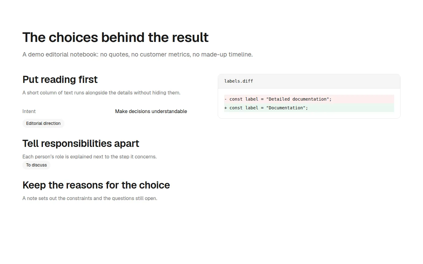 The CodeChange block
