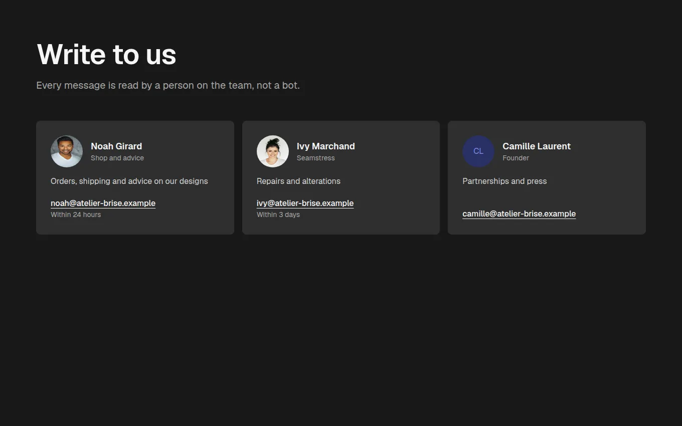 The ContactPeople block