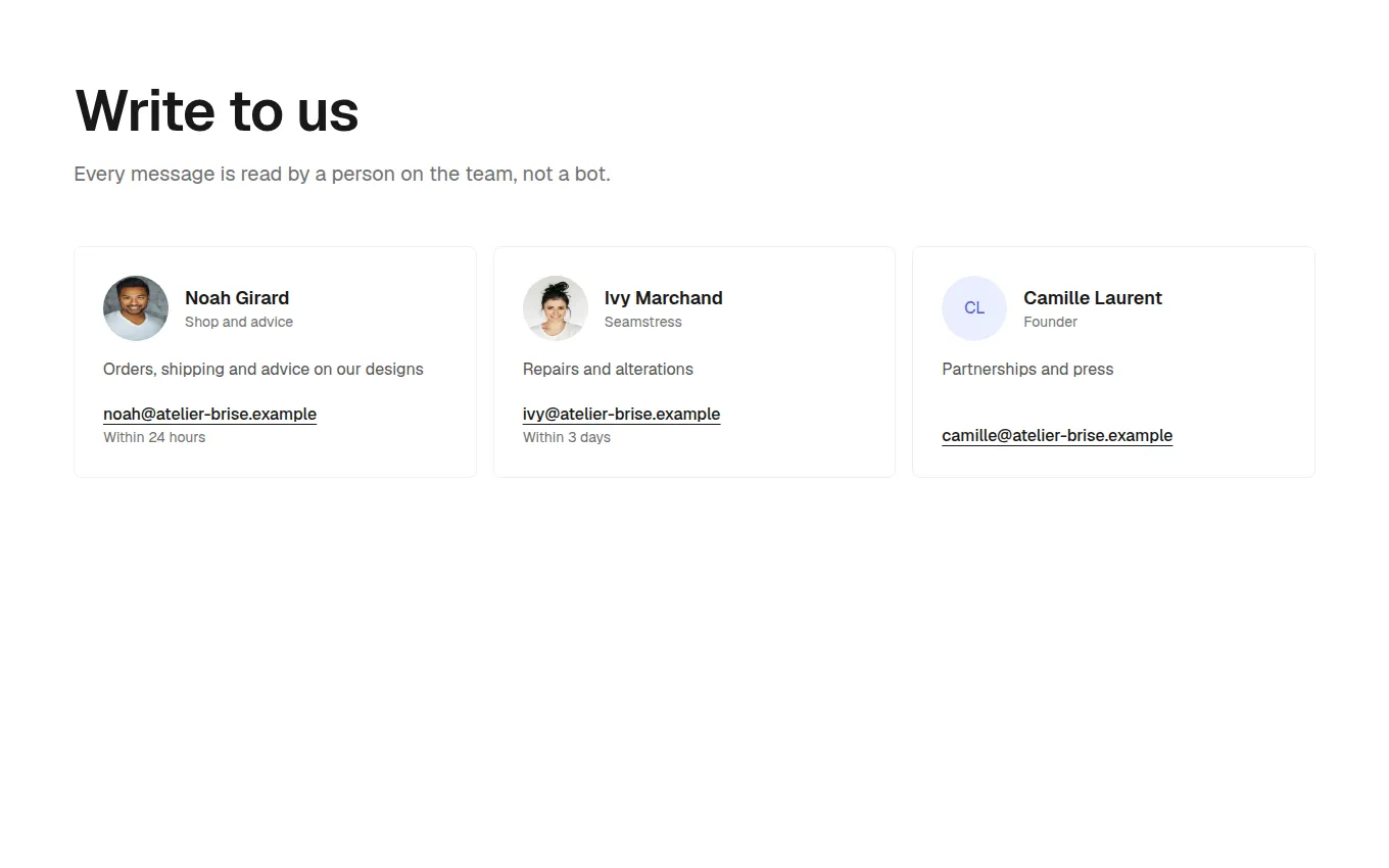 The ContactPeople block