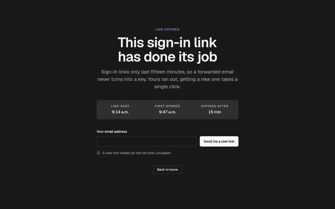The ExpiredLink block