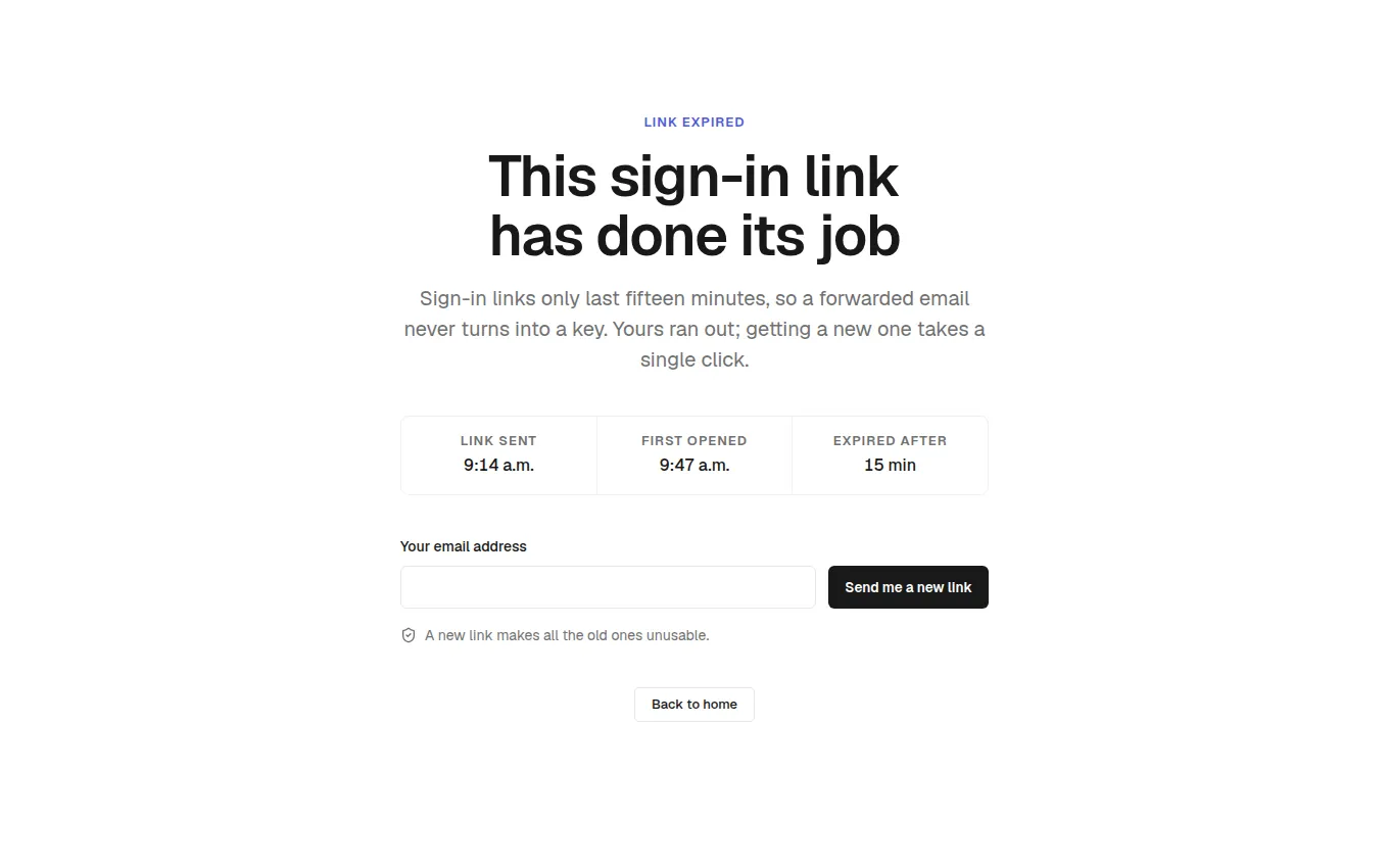 The ExpiredLink block