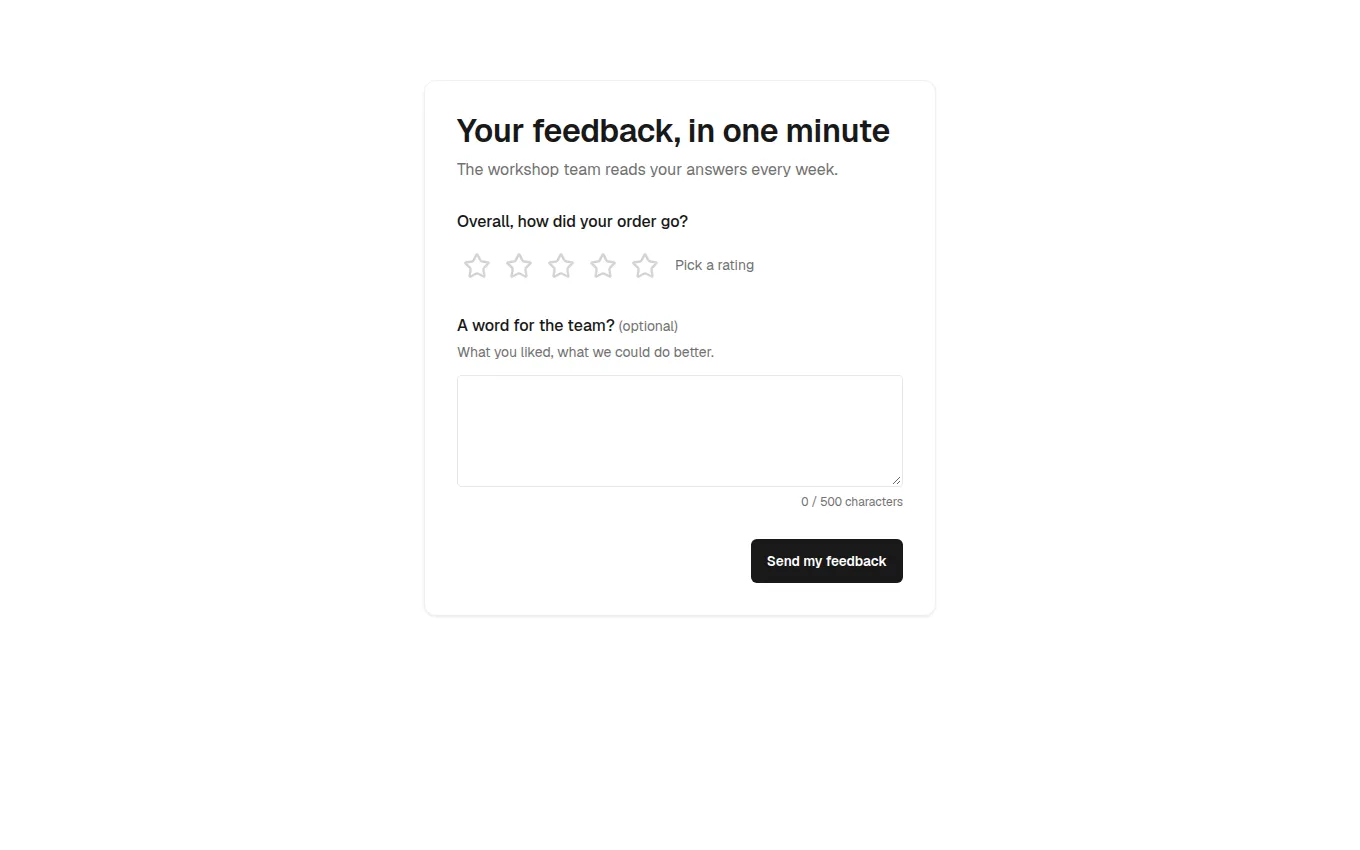 The FeedbackForm block