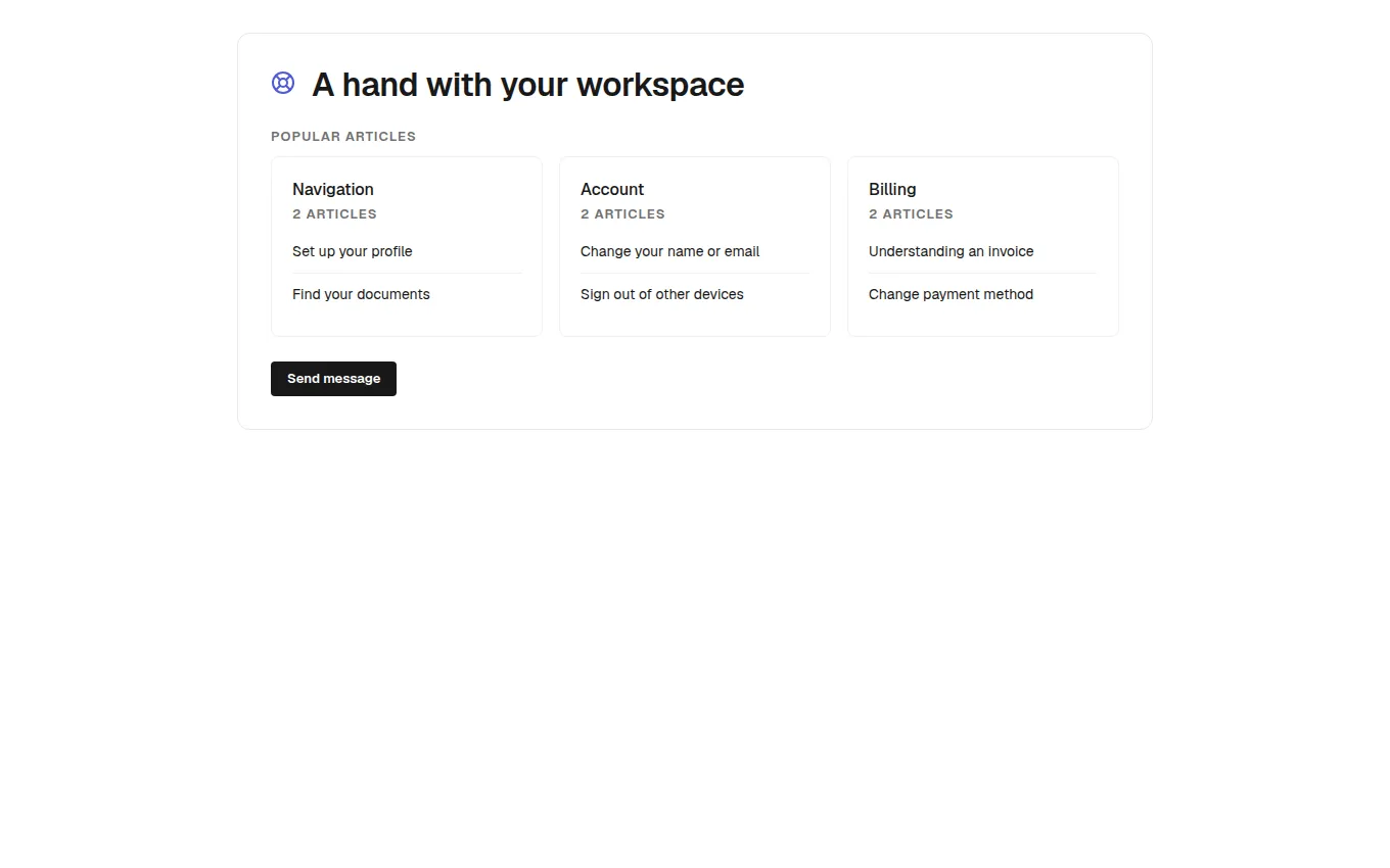 The HelpTopics block