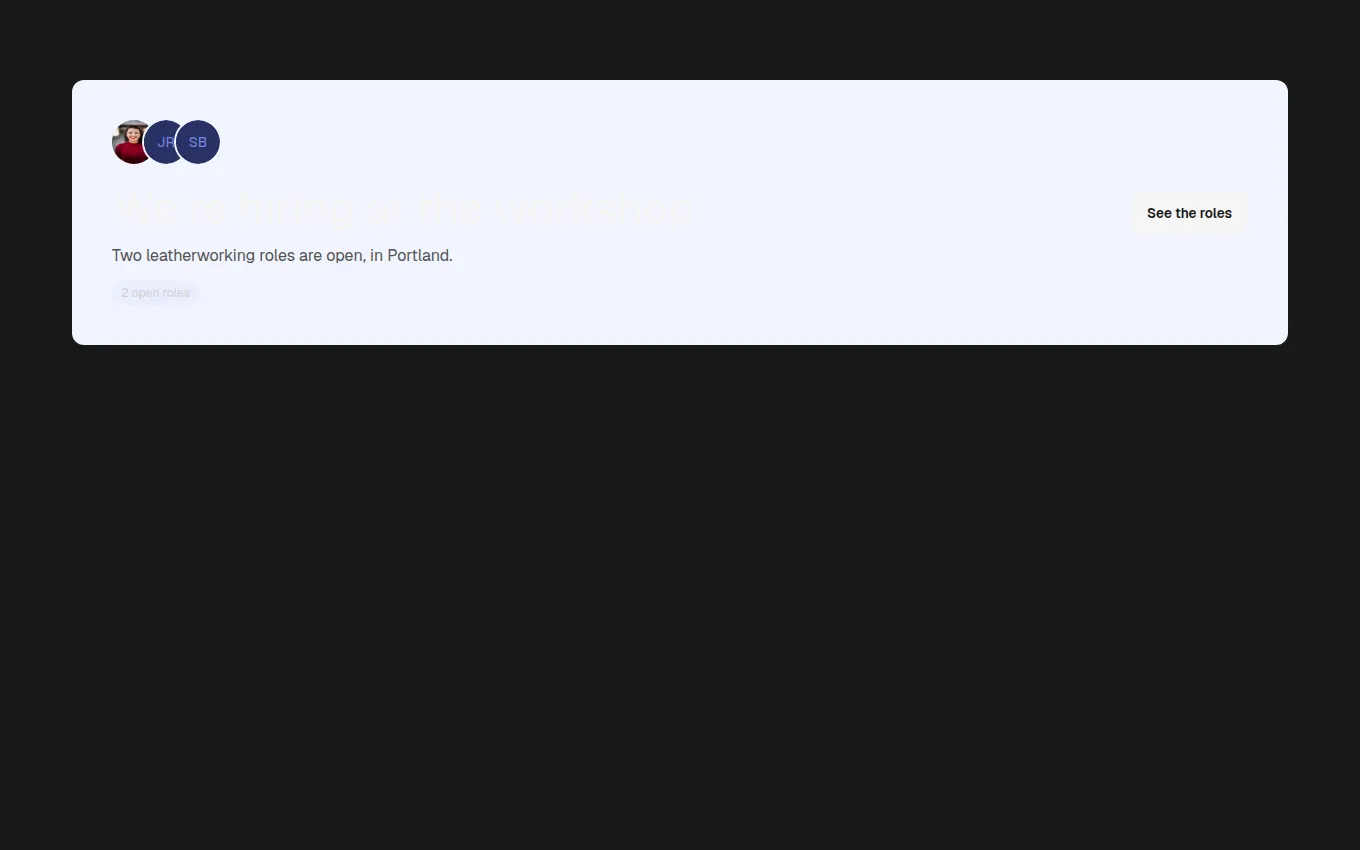 The HiringInvitation block