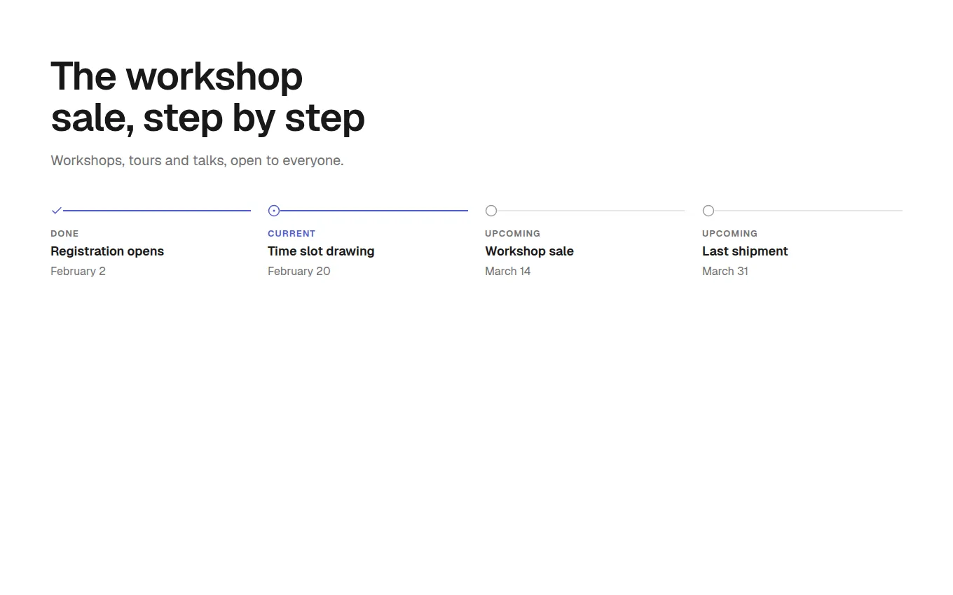 The LaunchDates block