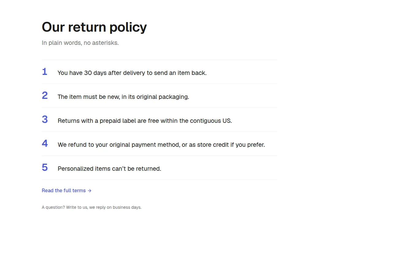 The PolicySummary block
