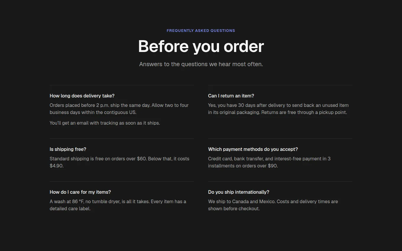 The PublishedAnswers block