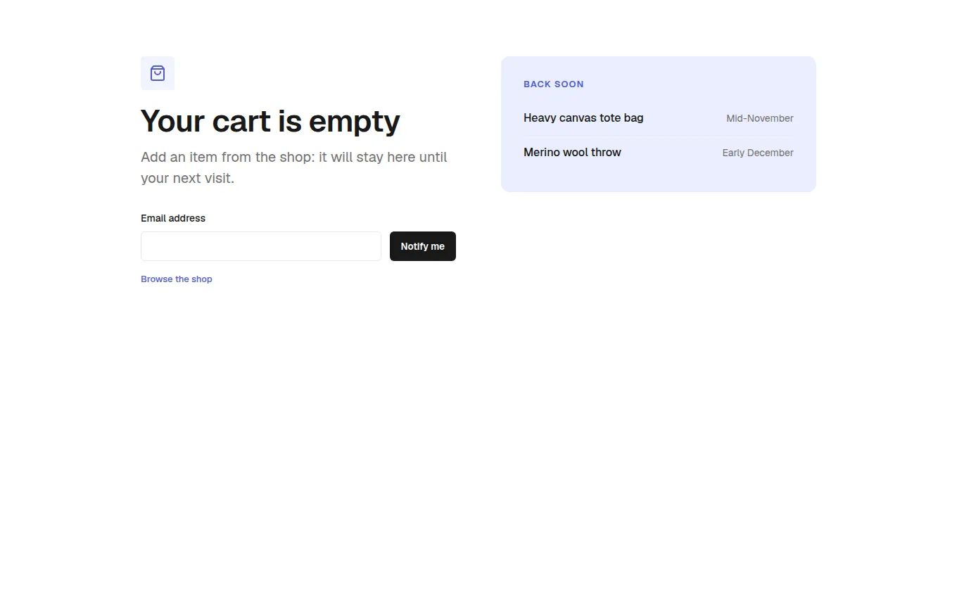 The RestockNotice block