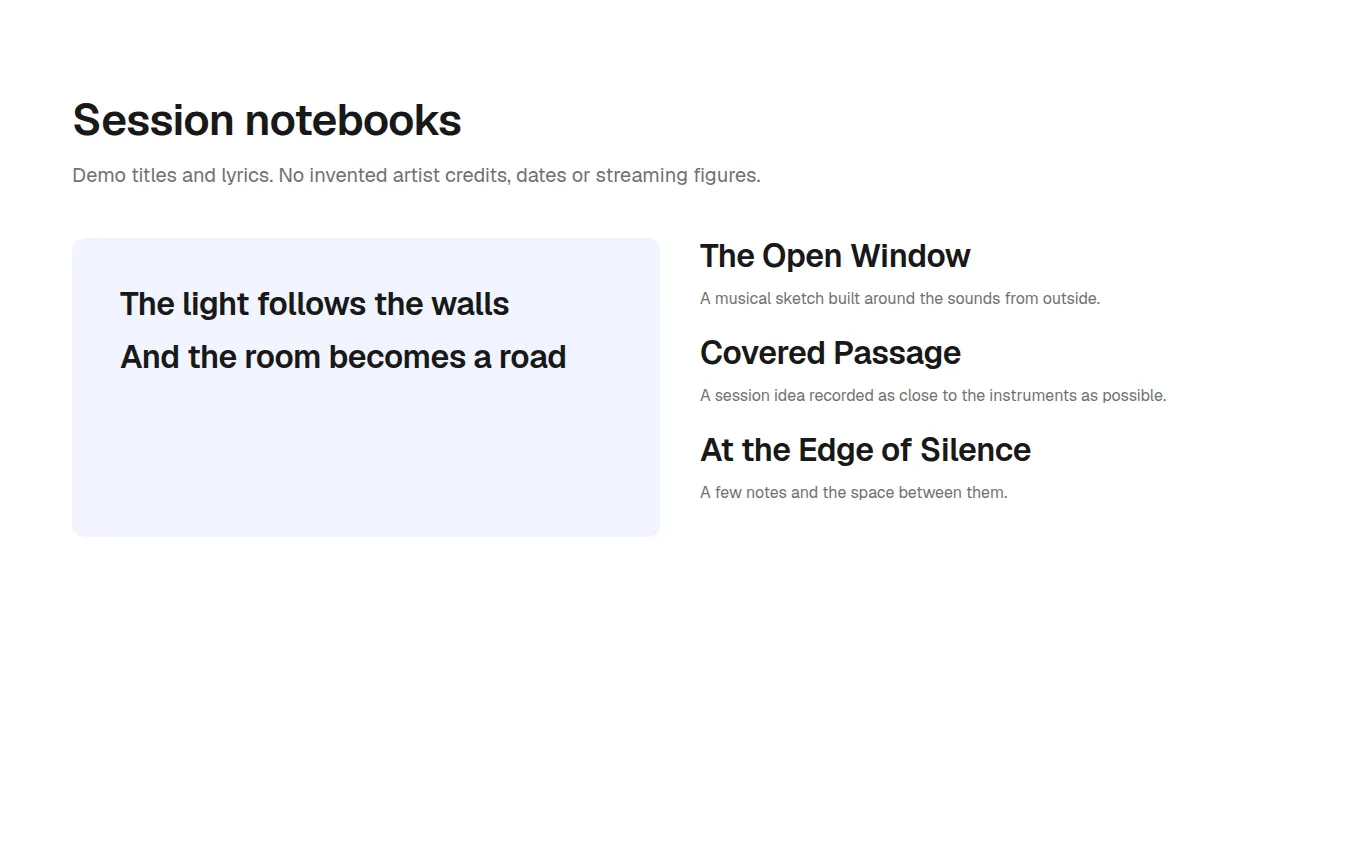 The SongLyrics block