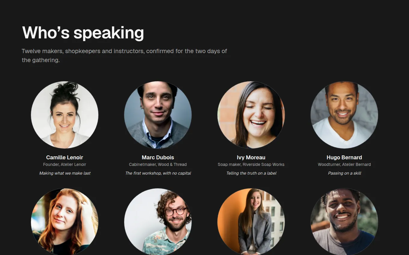 The Speakers block
