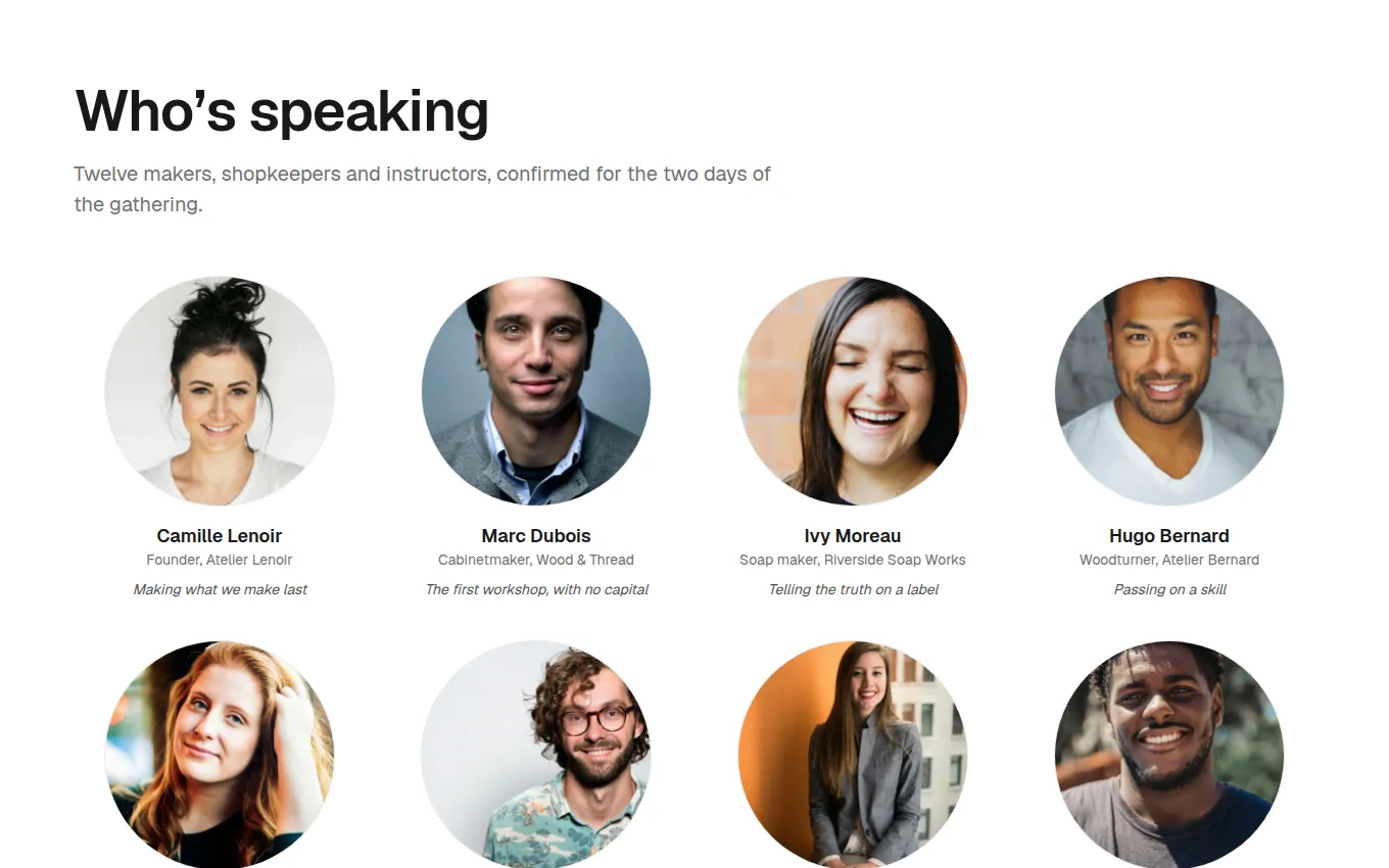 The Speakers block