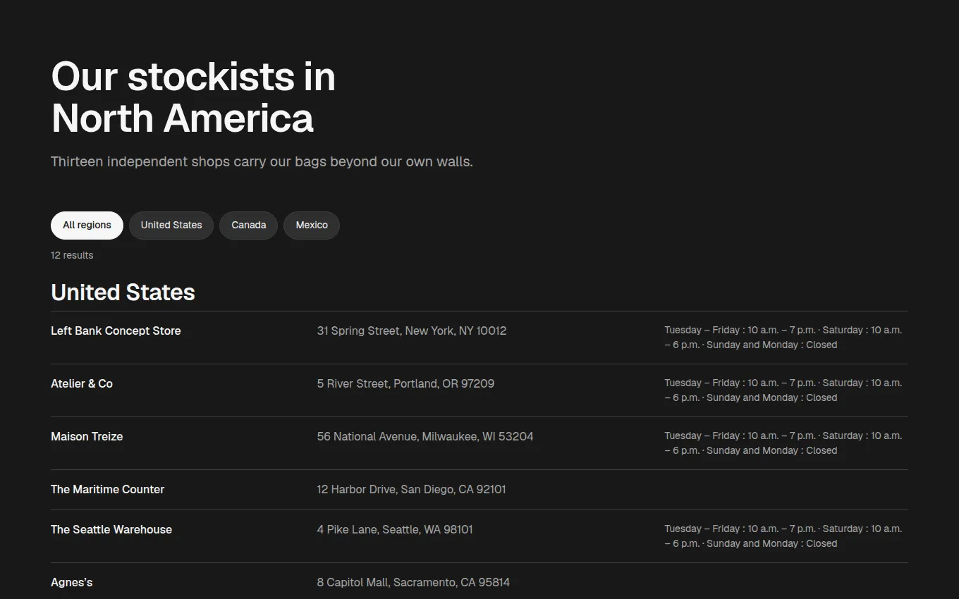 The StockistDirectory block