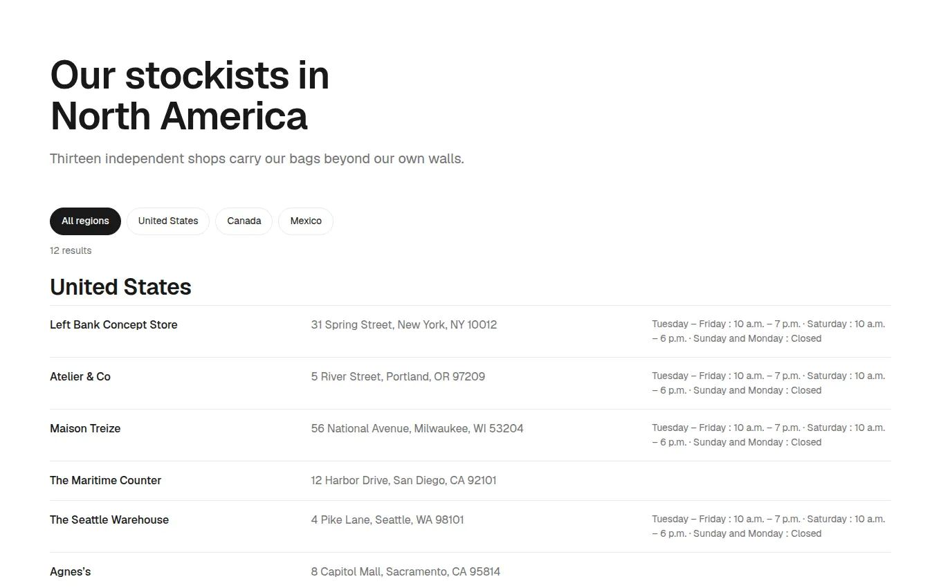 The StockistDirectory block